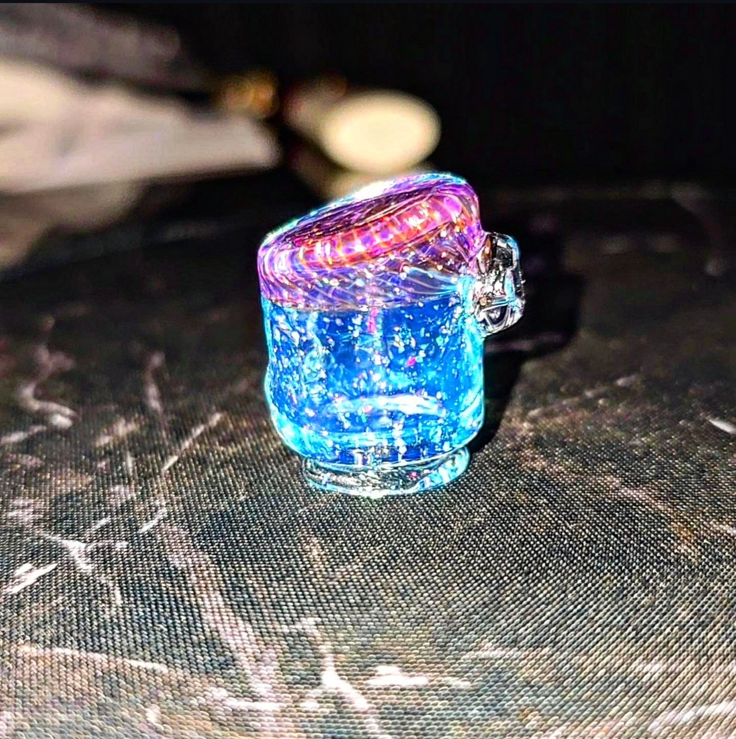 Meta Jelly Eclipse Split – Pivot Crushed Opal Directional Spinner - Coopers Glass