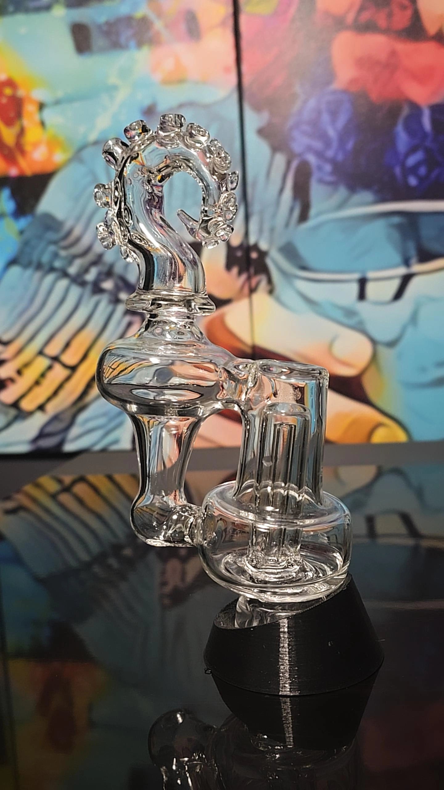 Clear RBR Recycler – Tentacle Neck Puffco Peak Glass Attachment - Level up your P...