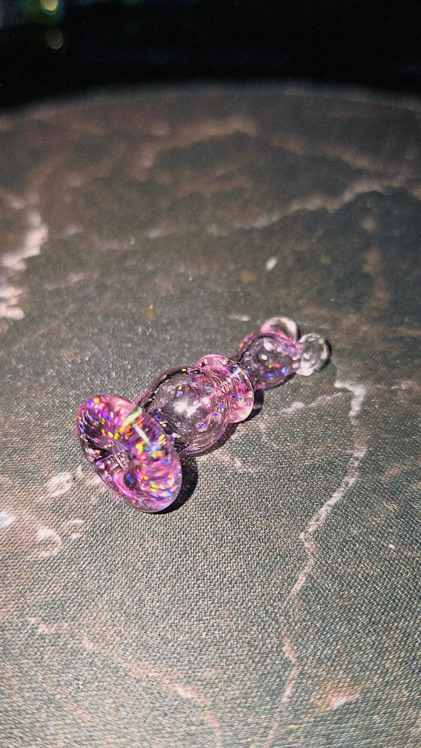 Switch 2 Spinner Cap – Gold Amethyst Crushed Opal