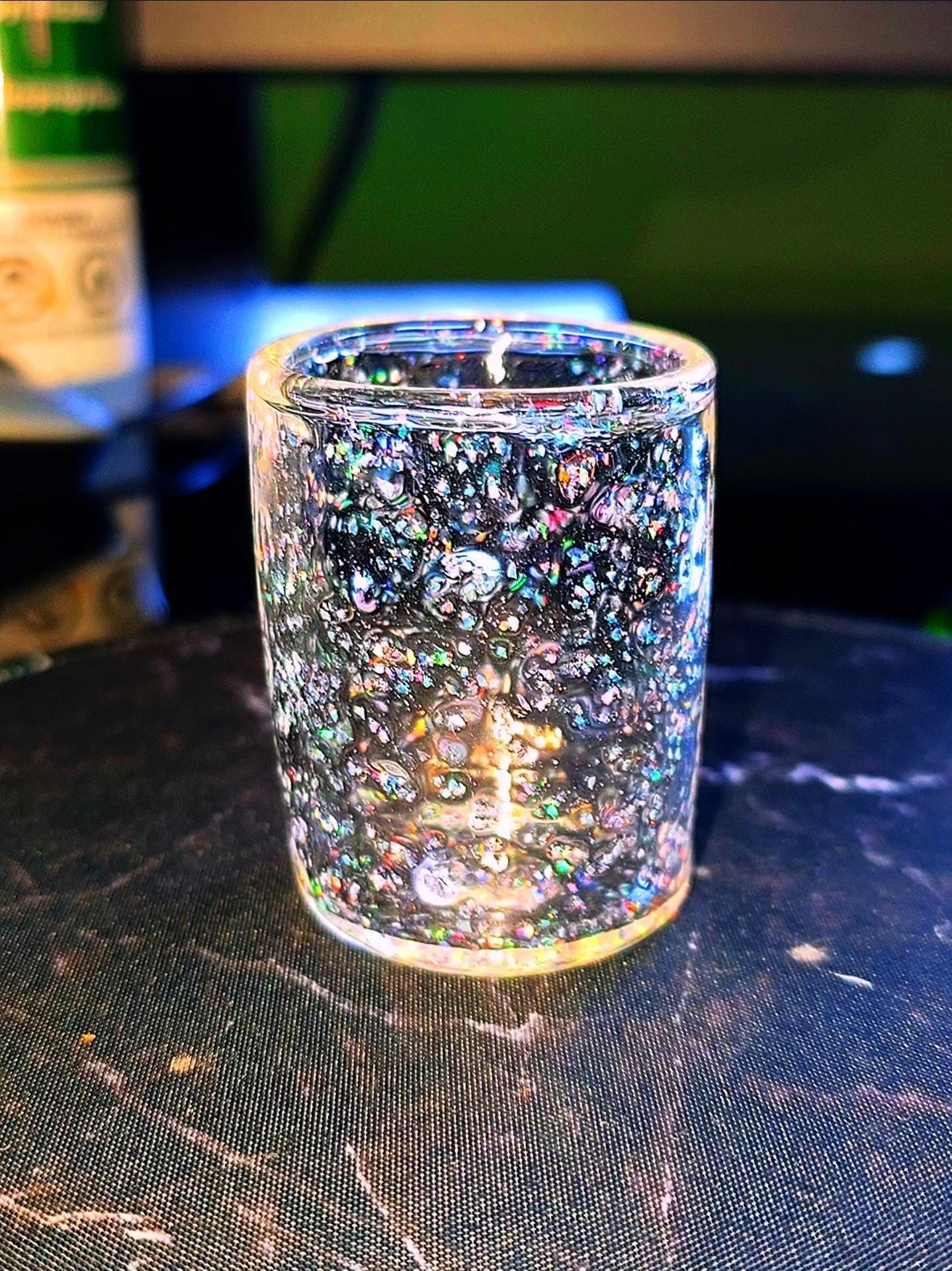 Puffco Proxy Core Glass Base Cup – Clear Crushed Opal