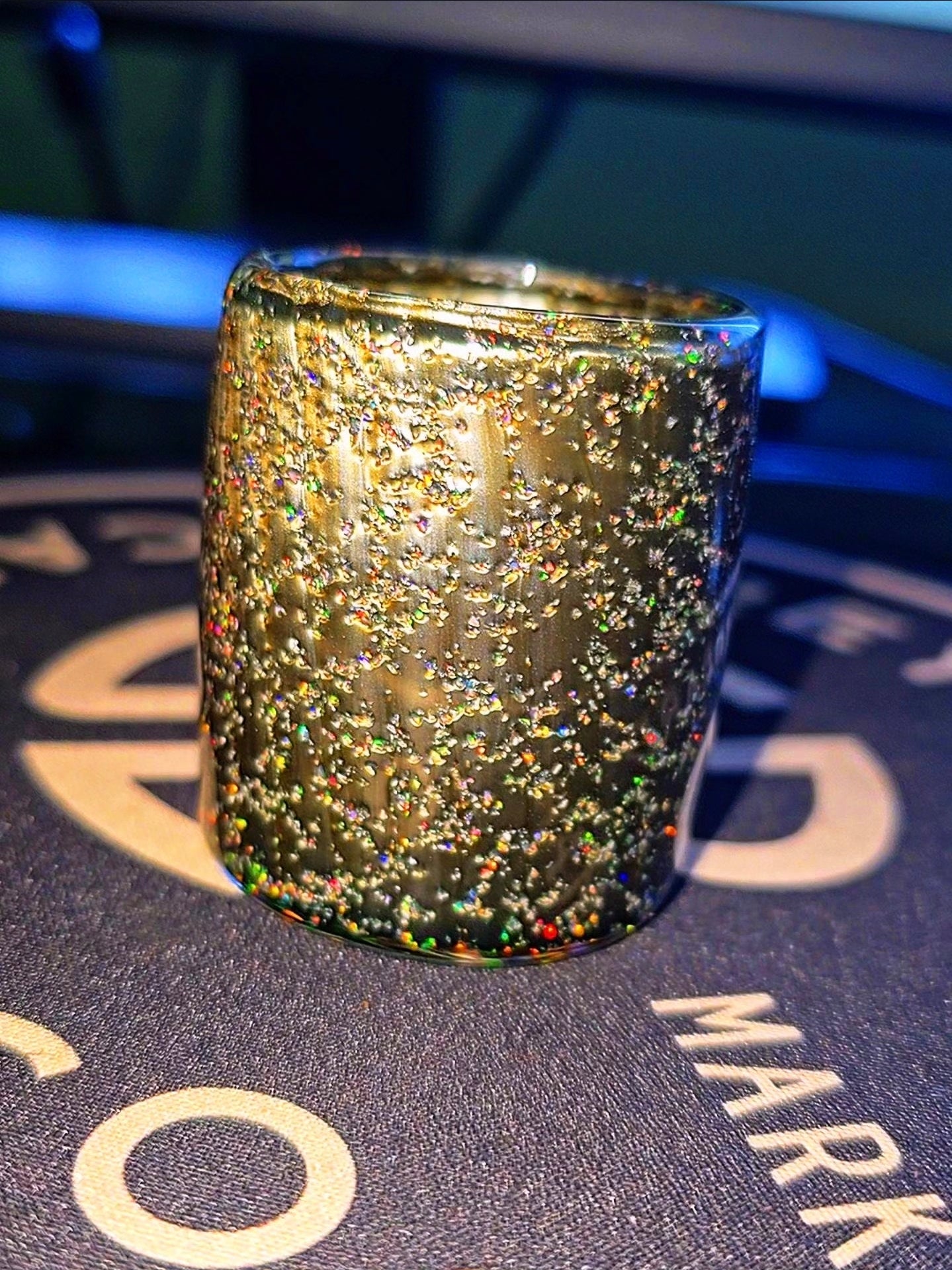 Puffco Proxy Core Glass Base Cup – Electrum Chrome Crushed Opal