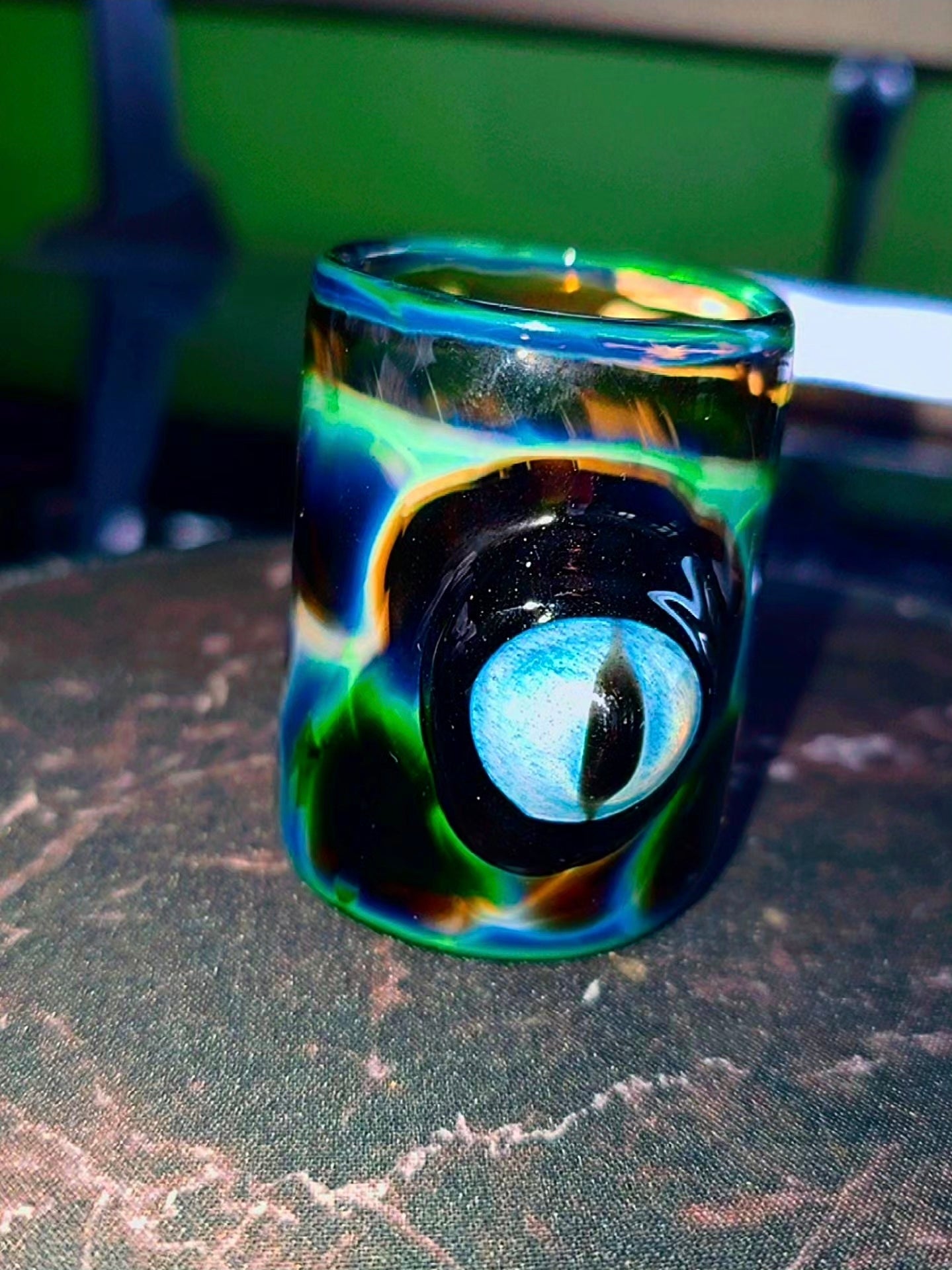 Smokey Electric Xenomorph Eyeball Proxy Glass Bottom