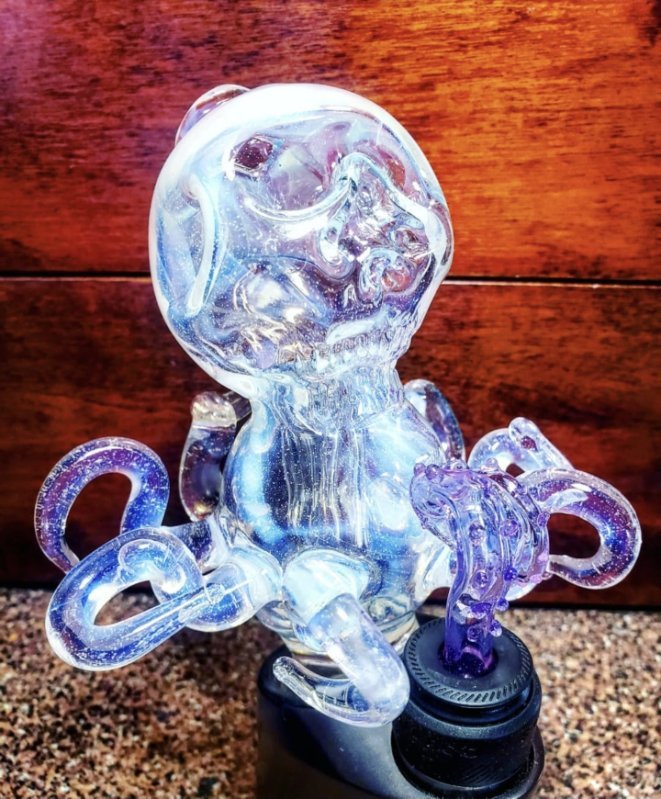Octo-Skull Glass Attachment – Puffco Peak Compatible Tentacle Recycler - Unleash the dee...