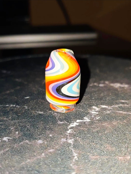 Colorful Wigwag Puffco Riptip – Pearl Compatible - Coopers Glass
