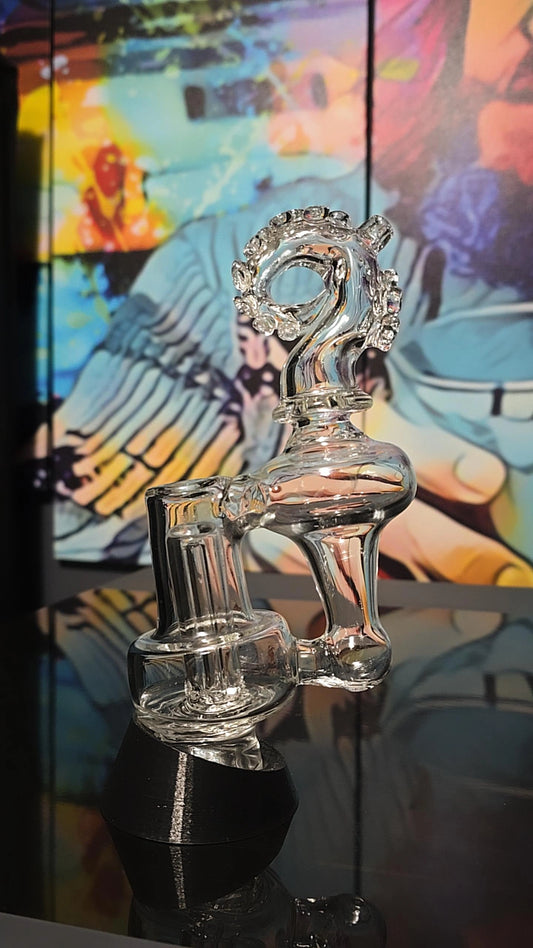 Clear RBR Recycler – Tentacle Neck Puffco Peak Glass Attachment - Level up your P...