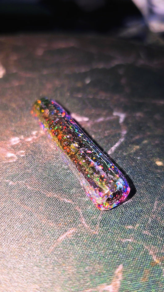 Transparent Linework Crushed Opal Glass Rolling Tip