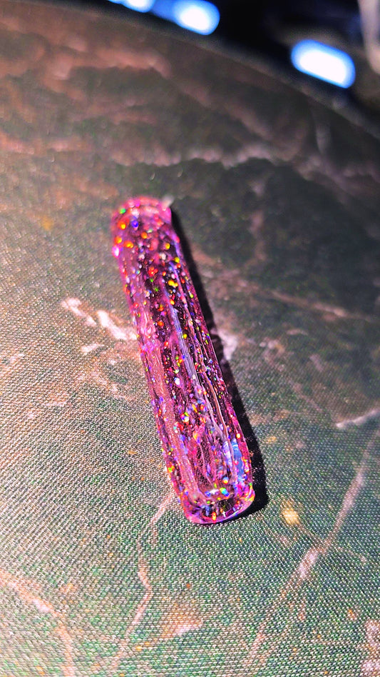 Gold Amethyst Crushed Opal Glass Rolling Tip