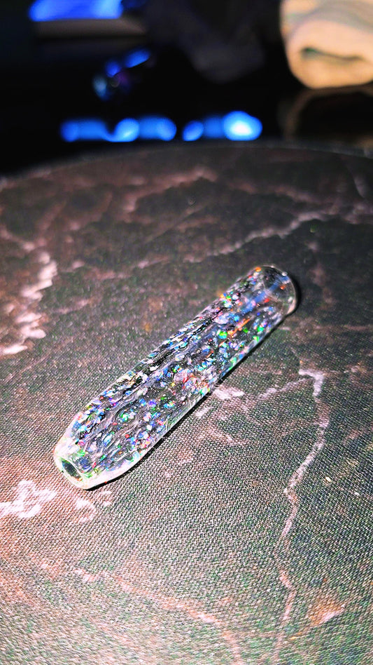 Clear Crushed Opal Glass Rolling Tip