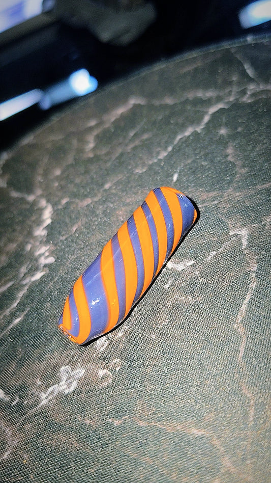 Spiral Purple & Orange Glass Rolling Tip