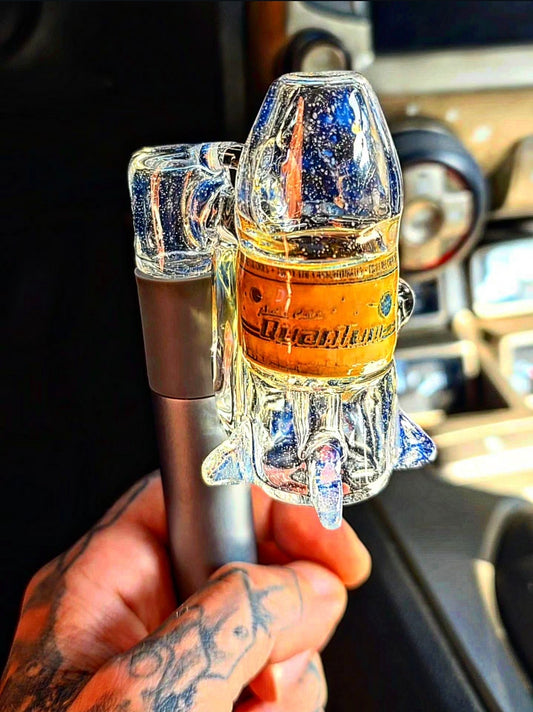 Quantum Cola Pivot Recycler Pendant – Functional Glass Art Attachment