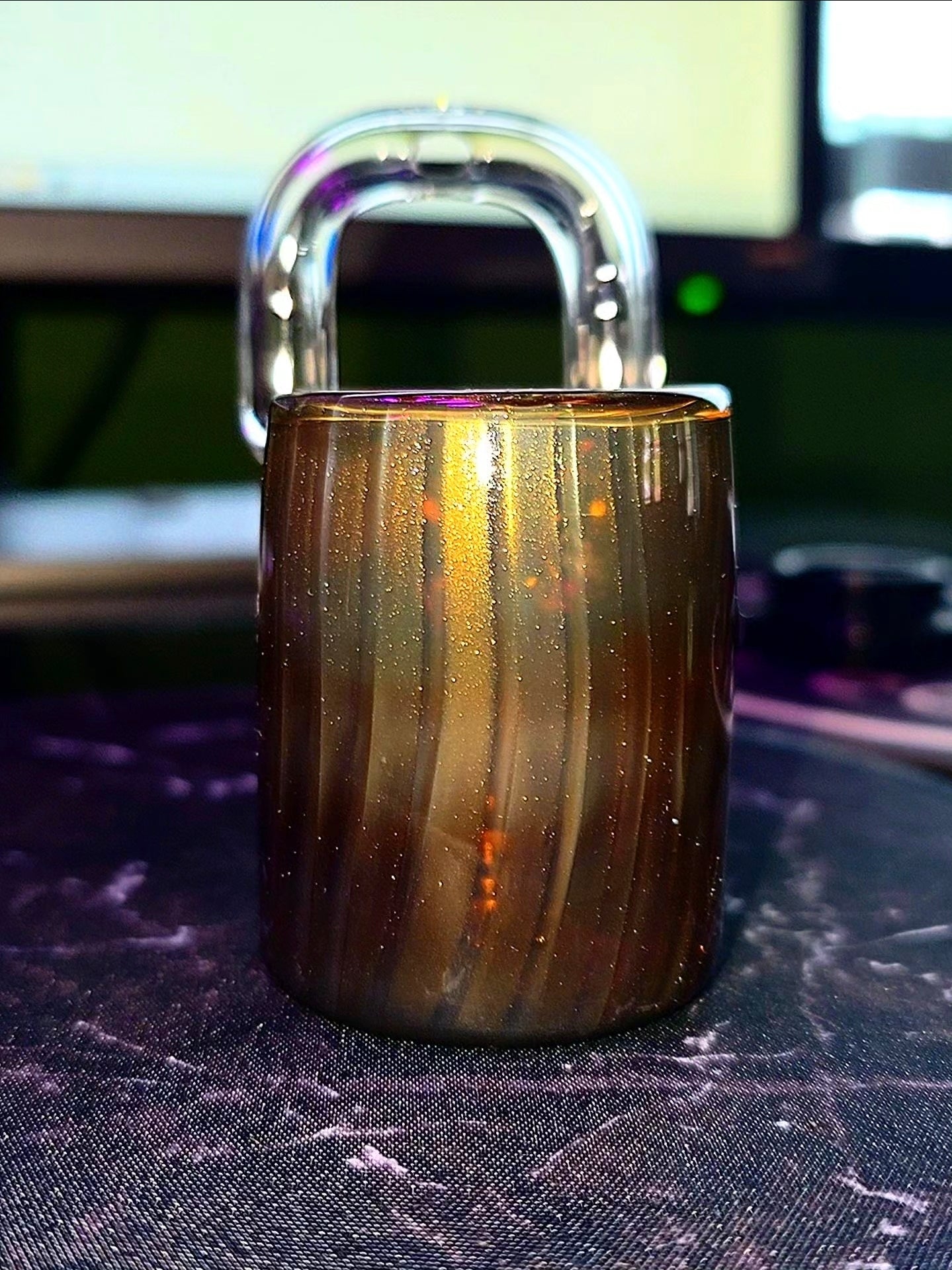 Electrum (Gold Tint) — Flat Puffco Proxy Puffer Pendant