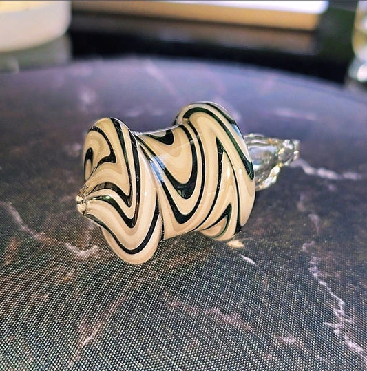 Grey and Black Linework Dual-Function Carb Cap for Dr. Dabber Switch 2