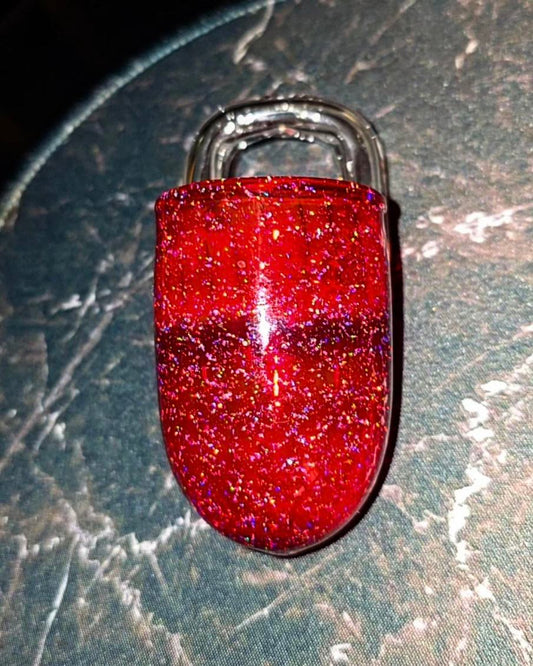 Red Elvis Crushed Opal  Puffco Proxy Puffer Pendant