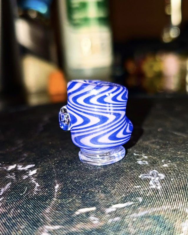 Pink/Purple Wig-Wag OG Style Puffco Pivot Glass top