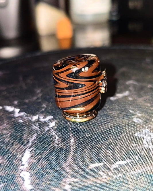 Brown/Black Wig-Wag OG Style Puffco Pivot Glass top