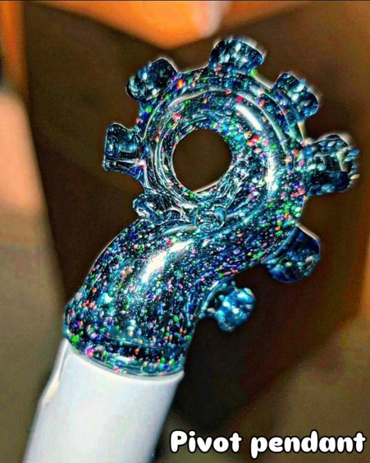 Blue Stardust Crushed Opal Octopus Tenticle Pendant Attachmment Puffco Pivot