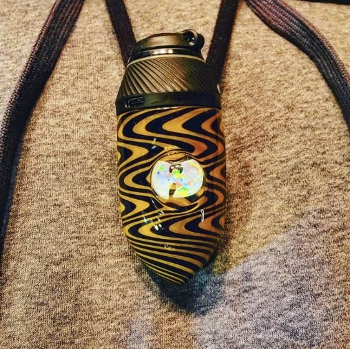 Wu-Tang Opal Linework Puffco Proxy Puffer – Black & Yellow Travel Glass Attachment - Travel in style...