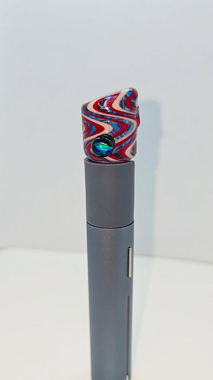 Red/White/Blue Wig Wag w/ Opal OG Style Puffco Pivot Glass Top - Red/White/Blue Wig Wag w/ Opal OG Style Puffco...