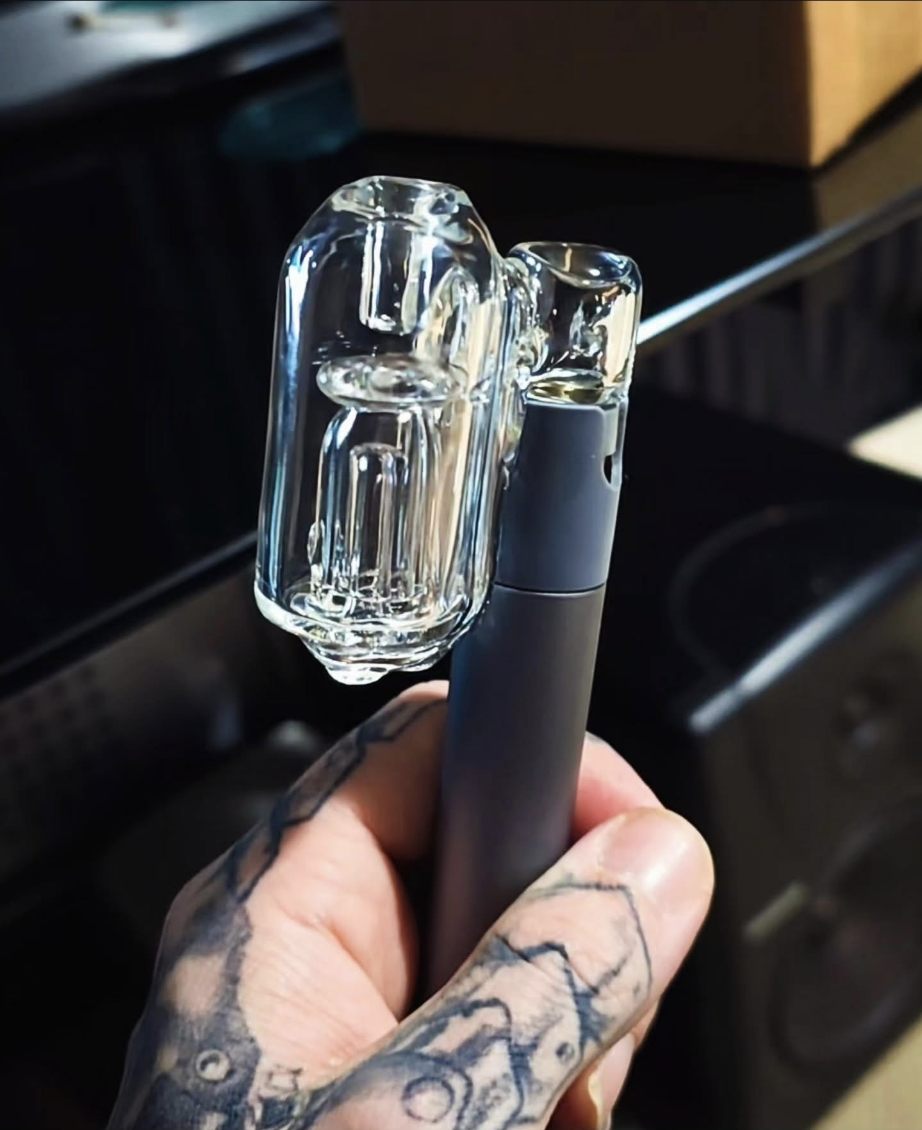 Clear Puffco Pivot Spillproof Bubbler Attachment