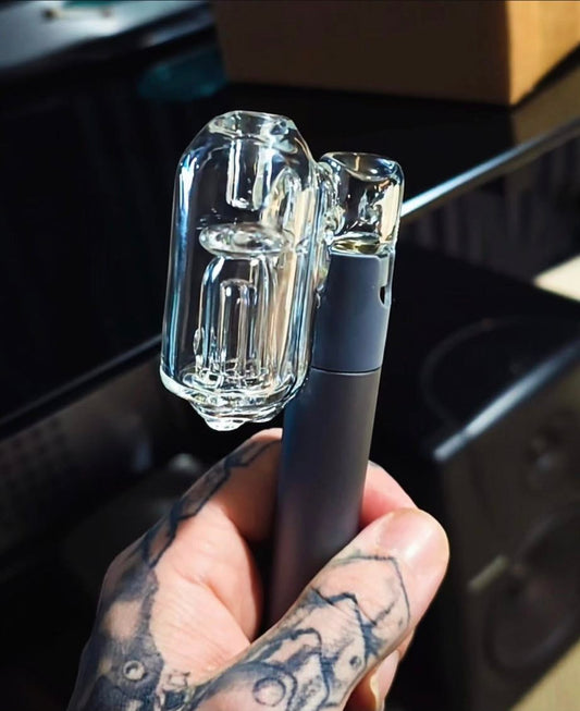 Clear Puffco Pivot Spillproof Bubbler Attachment